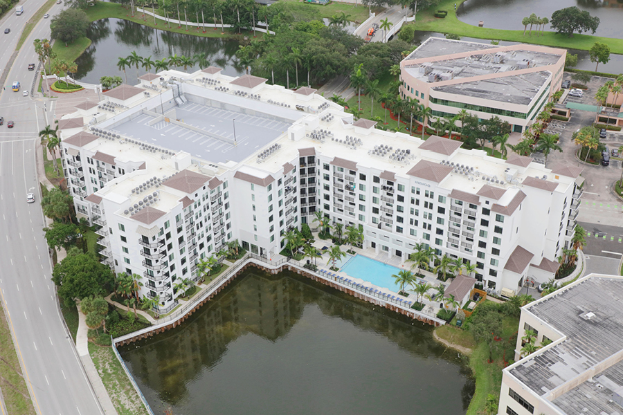 Indigo West Palm Beach Apartments Aerial June 2021