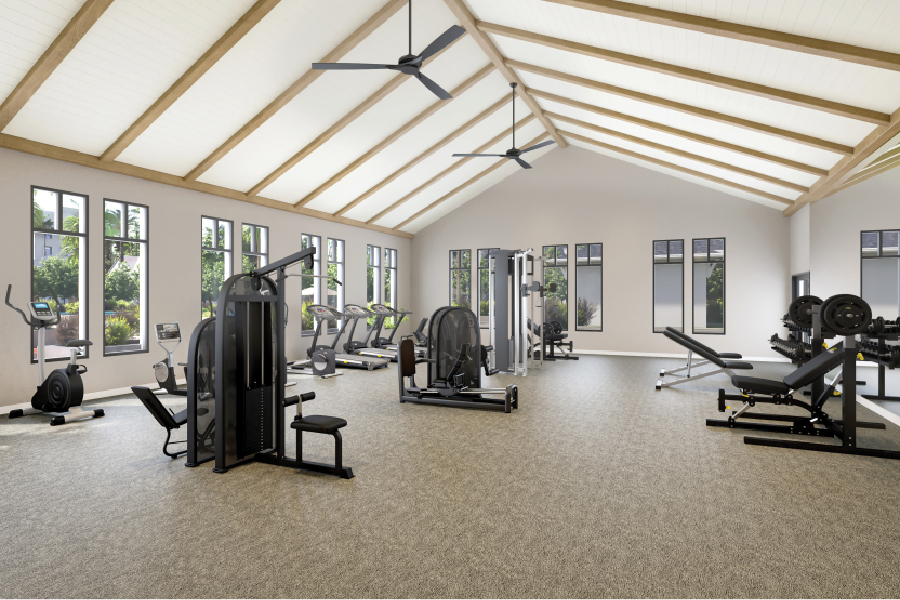 Sorrento Apartments Rendering of the gym